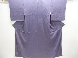 アンティーク　紋錦紗　ねじり花模様刺繍一つ紋着物